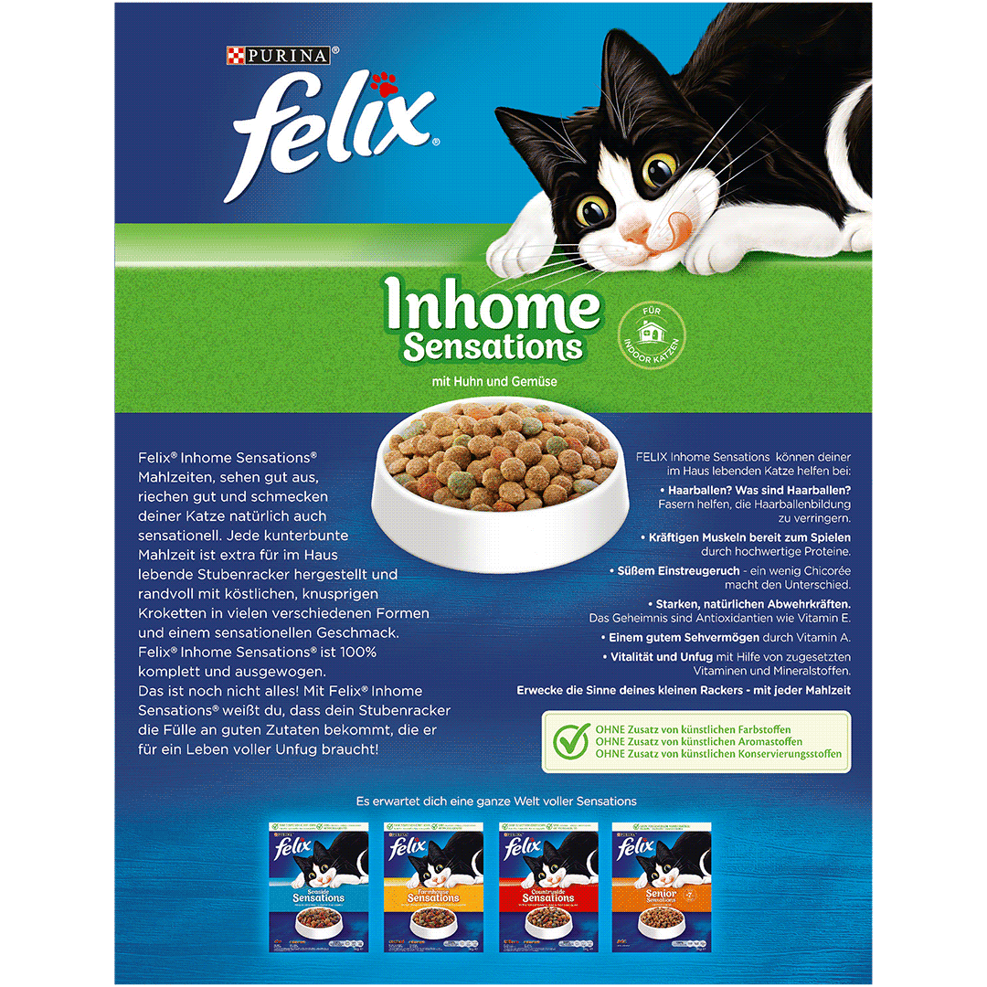 Inhome Sensations: Huhn & Getreide | PURINA FELIX