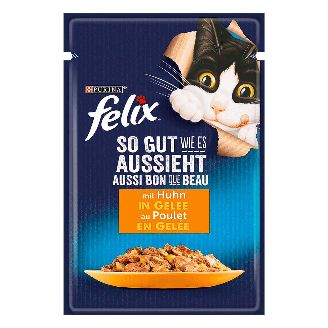 So gut wie es aussieht mit Huhn in Gelee | PURINA FELIX