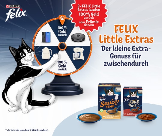 Dreh & Gewinn-Aktion mit FELIX Little Extras