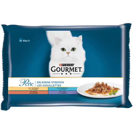 GOURMET™ Perle Erlesene Streifen mit Truthahn, Thunfisch, Ente, Lamm