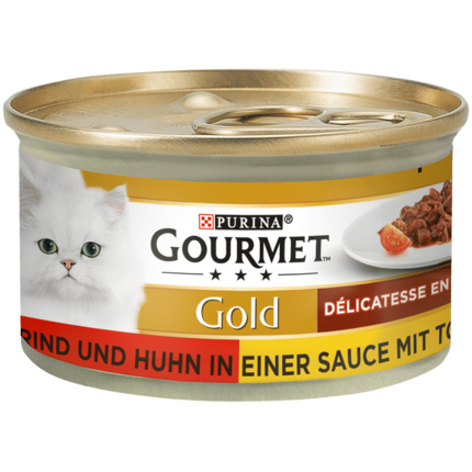 GOURMET™ Gold Délicatesse en Sauce mit Rind und Huhn in einer Sauce mit Tomaten