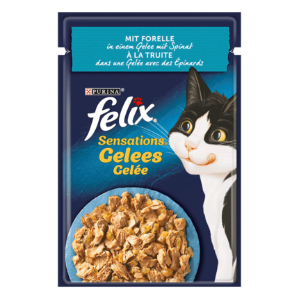 FELIX® Sensations Gelees mit Forelle & Spinat