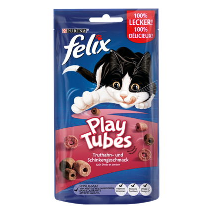 FELIX Play Tubes Truthahn- und Schinkengeschmack Vorderansicht