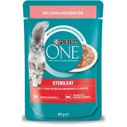 Purina ONE® Sterilcat mit Lachs & Karotten Vorderansicht