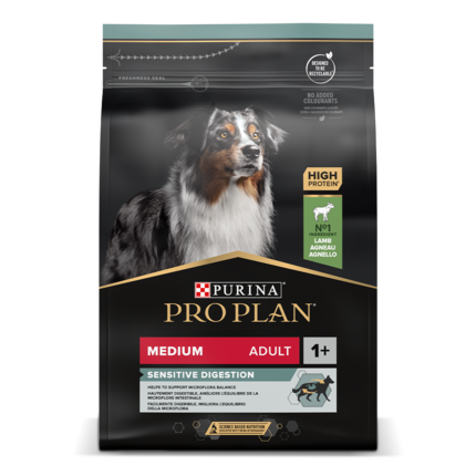 PRO PLAN MEDIUM ADULT für sensible Verdauung reich an Lamm