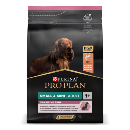 PRO PLAN SMALL & MINI ADULT für sensible Haut reich an Lachs