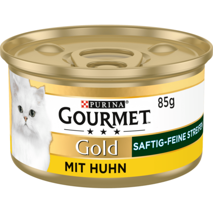 GOURMET Gold Saftig-Feine Streifen Huhn 85g