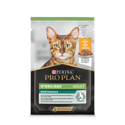 PRO PLAN STERILISED in Soße Nassfutter mit Huhn