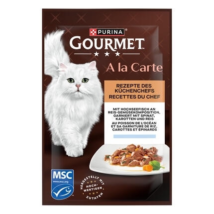 GOURMET A la Carte mit Hochseefisch an Reis-Gemüsekomposition