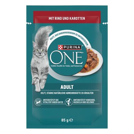 PURINA ONE Adult mit Rind und Karotten