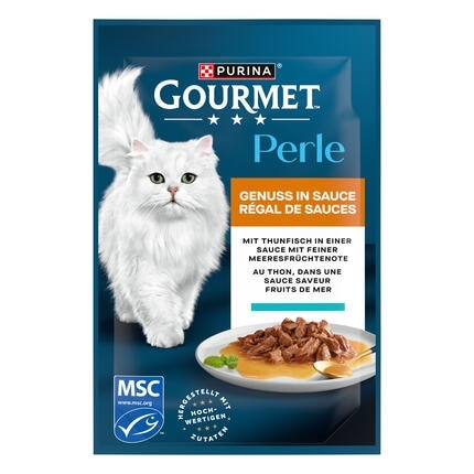 GOURMET Perle Genuss in Sauce mit Thunfisch in einer Sauce mit feiner Meeresfrüchtenote