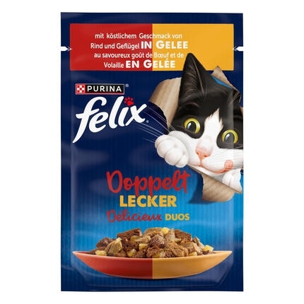 FELIX Doppelt lecker mit Rind & Geflügel