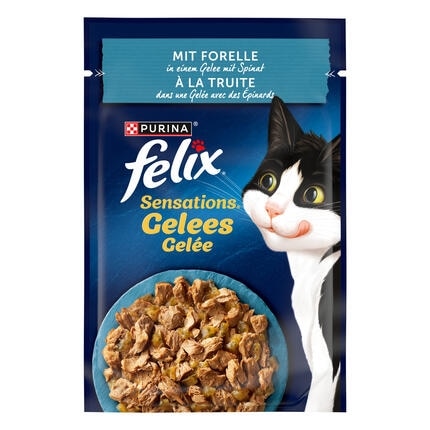 FELIX Sensations Gelees mit Forelle & Spinat