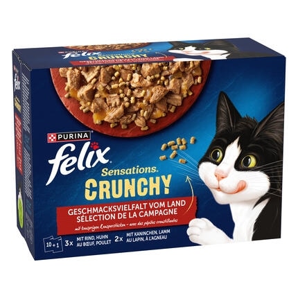 FELIX Sensations Crunchy Geschmacksvielfalt vom Land