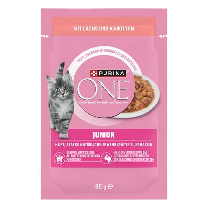 PURINA ONE Junior mit Lachs und Karotten