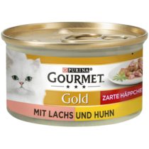 GOURMET Gold Zarte Häppchen in Sauce mit Lachs & Huhn