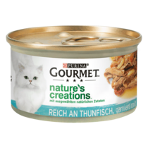 GOURMET™ Nature's Creations, reich an Thunfisch, garniert mit Tomaten und Reis 