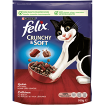 FELIX® Crunchy & Soft mit Rind, Huhn und Gemüse