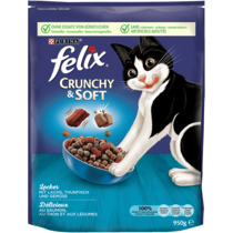 FELIX® Crunchy & Soft mit Lachs, Thunfisch und Gemüse