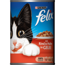 FELIX® Häppchen in Gelee mit Rind & Huhn