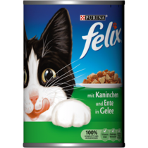 FELIX® Häppchen in Gelee mit Kaninchen & Ente