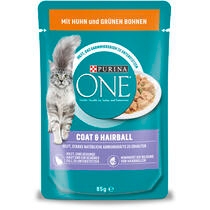 Purina ONE® Coat & Hairball mit Huhn und grünen Bohnen