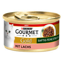 GOURMET Gold Saftig-feine Streifen mit Lachs Produktshot