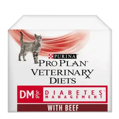 PRO PLAN VETERINARY DIETS DM Diabetes Management Beef Wet Cat Food Pouch