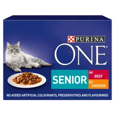 PURINA ONE® Mini Fillets Senior 7+ Chicken and Beef Wet Cat Food