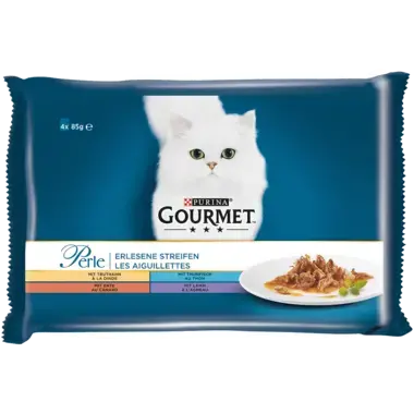 GOURMET™ Perle Erlesene Streifen mit Truthahn, Thunfisch, Ente, Lamm Vorderansicht