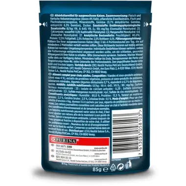 GOURMET® Perle Erlesene Streifen mit Kalb & Gemüse Rückseite