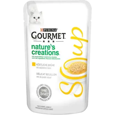 GOURMET Nature's Creations Soup Köstliche Brühe mit natürlichem Huhn Vorderansicht