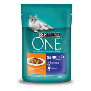 Purina ONE® Senior 7+ Nassfutter mit Huhn Vorderansicht