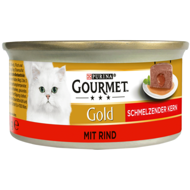 GOURMET™ Gold Schmelzender Kern mit Rind Seitenansicht