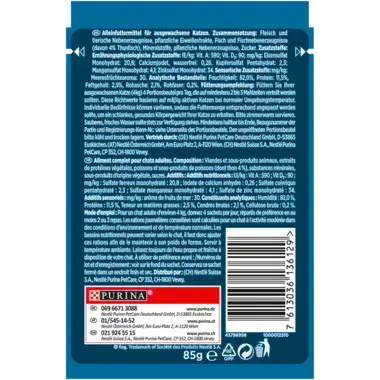 GOURMET™ Perle Genuss in Sauce mit Thunfisch in einer Sauce mit feiner Meeresfrüchtenote Rückseite