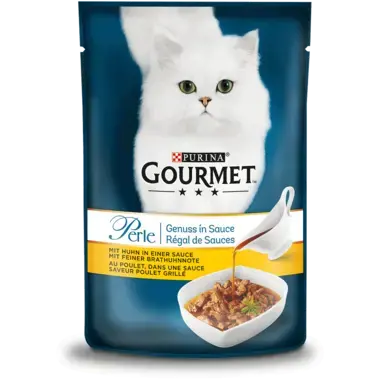 GOURMET™ Perle Genuss in Sauce mit Huhn in einer Sauce mit feiner Brathuhnnote Vorderansicht