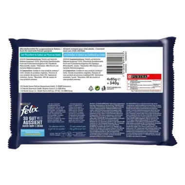 FELIX® So gut wie es aussieht mit Thunfisch & Kabeljau Rückseite