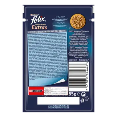 FELIX® Sensations Extras mit Huhn und einem Hauch von Bacon Rückseite