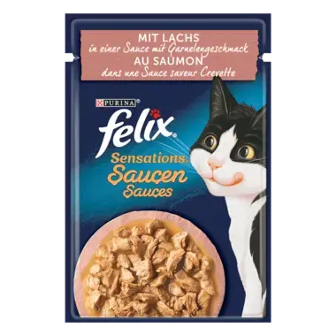 FELIX® Sensations Saucen mit Lachs & Garnelengeschmack Vorderansicht