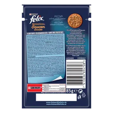 FELIX® Sensations Saucen mit Rind & Tomate Rückseite