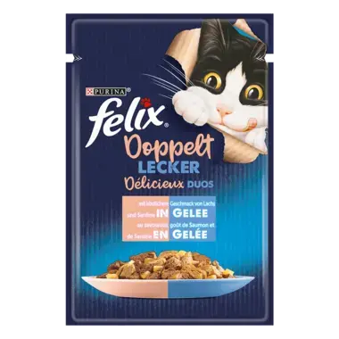 FELIX® So gut wie es aussieht Doppelt lecker mit Sardine & Lachs Vorderansicht