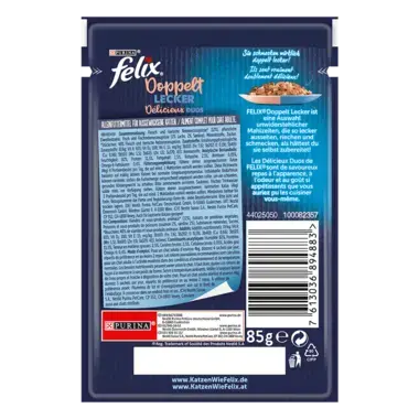 FELIX® So gut wie es aussieht Doppelt lecker mit Sardine & Lachs Rückseite