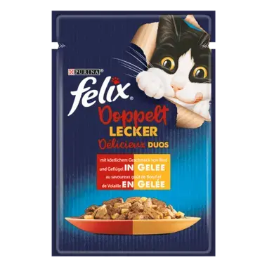 FELIX® So gut wie es aussieht Doppelt lecker mit Rind & Geflügel Vorderansicht