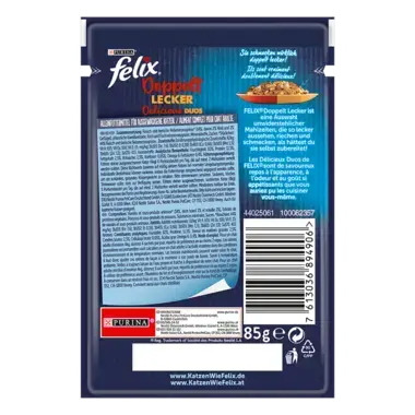 FELIX® So gut wie es aussieht Doppelt lecker mit Rind & Geflügel Rückseite