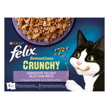 FELIX® Sensations Crunchy Geschmacksvielfalt mit Gemüse Vorderansicht