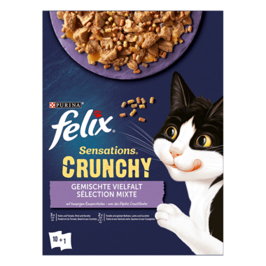FELIX® Sensations Crunchy Geschmacksvielfalt mit Gemüse Vorderansicht