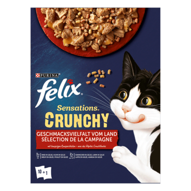 FELIX® Sensations Crunchy Geschmacksvielfalt vom Land Vorderansicht