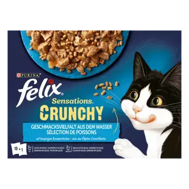 FELIX® Sensations Crunchy Geschmacksvielfalt aus dem Wasser Vorderansicht