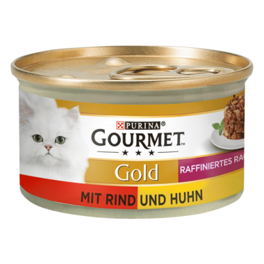 GOURMET™ Gold Raffiniertes Ragout Duetto mit Rind und Huhn Vorderansicht