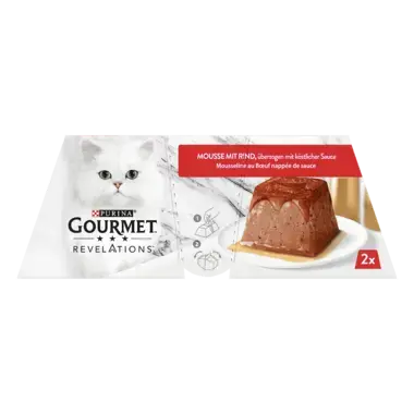 GOURMET® REVELATIONS Mousse mit Rind, überzogen mit köstlicher Sauce Vorderansicht